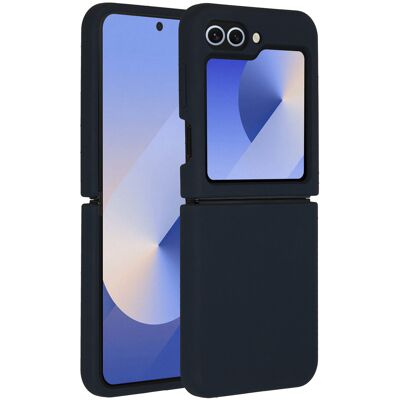 Accezz Liquid Silicone Backcover voor de Samsung Galaxy Z Flip 6 - Donkerblauw Accezz Liquid Silicone Backcover voor de Samsung Galaxy Z Flip 6 - Donkerblauw
