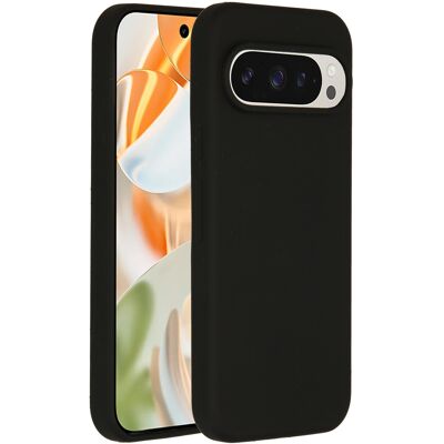 Accezz Liquid Silicone Backcover voor de Google Pixel 9 / 9 Pro - Zwart Accezz Liquid Silicone Backcover voor de Google Pixel 9 / 9 Pro - Zwart