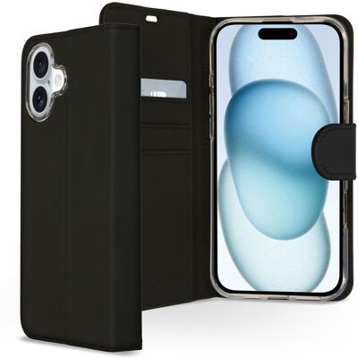 Accezz Wallet Softcase Bookcase voor de Apple iPhone 16 Plus - Zwart Accezz Wallet Softcase Bookcase voor de Apple iPhone 16 Plus - Zwart