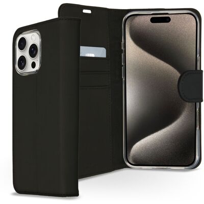 Accezz Wallet Softcase Bookcase voor de Apple iPhone 16 Pro - Zwart Accezz Wallet Softcase Bookcase voor de Apple iPhone 16 Pro - Zwart