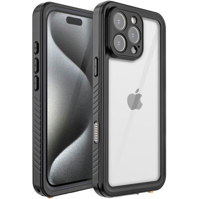 Redpepper Dot Plus Waterproof Backcover voor de Apple iPhone 16 Pro - Zwart Redpepper Dot Plus Waterproof Backcover voor de Apple iPhone 16 Pro - Zwart