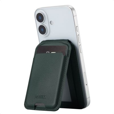 Accezz Leren Wallet met standaard - Geschikt voor MagSafe en Qi2 - Cedar Green Accezz Leren Wallet met standaard - Geschikt voor MagSafe en Qi2 - Cedar Green