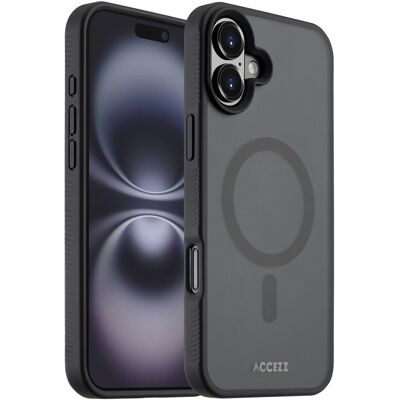 Accezz Rugged Frosted MagSafe Backcover voor de Apple iPhone 16 Plus - Zwart Accezz Rugged Frosted MagSafe Backcover voor de Apple iPhone 16 Plus - Zwart
