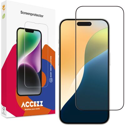 Accezz Gehard Glas Full Cover Screenprotector voor de Apple iPhone 17 / 17 Pro / 16 Pro Accezz Gehard Glas Full Cover Screenprotector voor de Apple iPhone 17 / 17 Pro / 16 Pro
