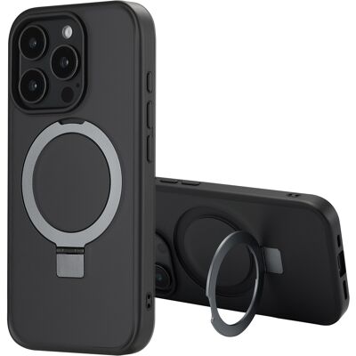 Accezz Ring Stand Backcover met MagSafe voor de Apple iPhone 16 Pro Max - Zwart Accezz Ring Stand Backcover met MagSafe voor de Apple iPhone 16 Pro Max - Zwart