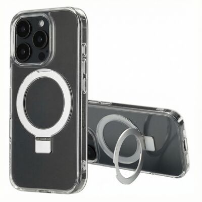Accezz Ring Stand Backcover met MagSafe voor de Apple iPhone 16 Pro - Transparant Accezz Ring Stand Backcover met MagSafe voor de Apple iPhone 16 Pro - Transparant
