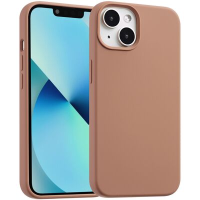 Accezz Liquid Silicone Backcover met MagSafe voor de Apple iPhone 13 Mini - Lichtbruin Accezz Liquid Silicone Backcover met MagSafe voor de Apple iPhone 13 Mini - Lichtbruin