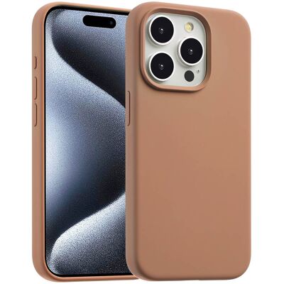 Accezz Liquid Silicone Backcover met MagSafe voor de Apple iPhone 15 Pro - Lichtbruin Accezz Liquid Silicone Backcover met MagSafe voor de Apple iPhone 15 Pro - Lichtbruin