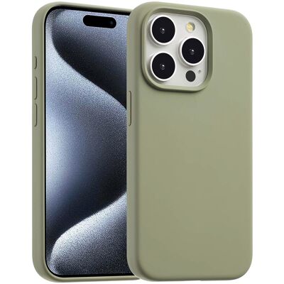 Accezz Liquid Silicone Backcover met MagSafe voor de Apple iPhone 15 Pro Max - Cooper Green Accezz Liquid Silicone Backcover met MagSafe voor de Apple iPhone 15 Pro Max - Cooper Green
