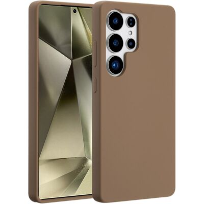 Accezz Liquid Silicone Backcover met MagSafe voor de Samsung Galaxy S25 Ultra - Lichtbruin Accezz Liquid Silicone Backcover met MagSafe voor de Samsung Galaxy S25 Ultra - Lichtbruin