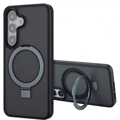 Accezz Ring Stand Backcover met MagSafe voor de Samsung Galaxy S25 - Zwart Accezz Ring Stand Backcover met MagSafe voor de Samsung Galaxy S25 - Zwart