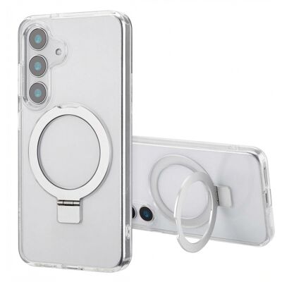 Accezz Ring Stand Backcover met MagSafe voor de Samsung Galaxy S25 - Transparant Accezz Ring Stand Backcover met MagSafe voor de Samsung Galaxy S25 - Transparant