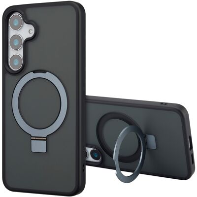Accezz Ring Stand Backcover met MagSafe voor de Samsung Galaxy S25 Plus - Zwart Accezz Ring Stand Backcover met MagSafe voor de Samsung Galaxy S25 Plus - Zwart