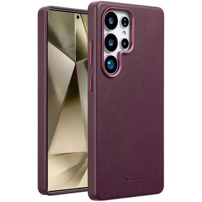 Accezz MagSafe Leather Backcover voor de Samsung Galaxy S25 Ultra - Heath Purple Accezz MagSafe Leather Backcover voor de Samsung Galaxy S25 Ultra - Heath Purple