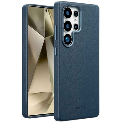 Accezz MagSafe Leather Backcover voor de Samsung Galaxy S25 Ultra - Nightfall Blue Accezz MagSafe Leather Backcover voor de Samsung Galaxy S25 Ultra - Nightfall Blue