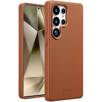 Accezz MagSafe Leather Backcover voor de Samsung Galaxy S25 Ultra - Sienna Brown Accezz MagSafe Leather Backcover voor de Samsung Galaxy S25 Ultra - Sienna Brown