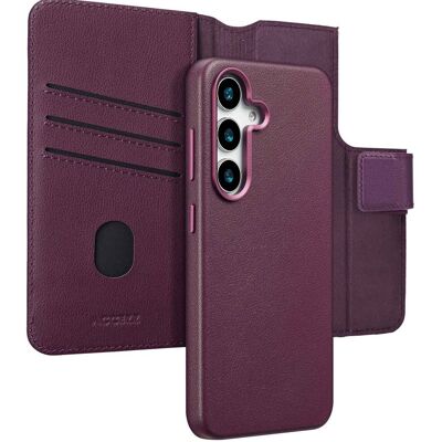 Accezz Leather Bookcase 2-in-1 met MagSafe voor de Samsung Galaxy S25 - Heath Purple Accezz Leather Bookcase 2-in-1 met MagSafe voor de Samsung Galaxy S25 - Heath Purple
