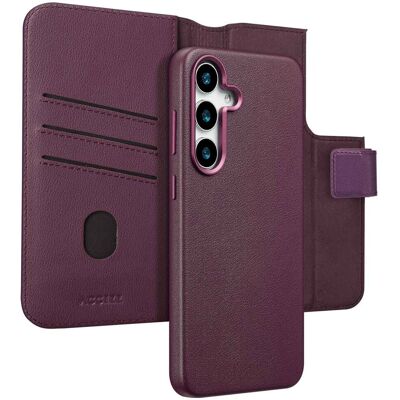 Accezz Leather Bookcase 2-in-1 met MagSafe voor de Samsung Galaxy S25 Plus - Heath Purple Accezz Leather Bookcase 2-in-1 met MagSafe voor de Samsung Galaxy S25 Plus - Heath Purple