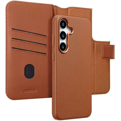 Accezz Leather Bookcase 2-in-1 met MagSafe voor de Samsung Galaxy S25 Plus - Sienna Brown Accezz Leather Bookcase 2-in-1 met MagSafe voor de Samsung Galaxy S25 Plus - Sienna Brown