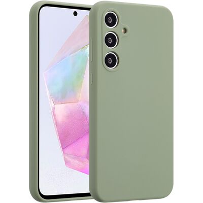 Accezz Liquid Silicone Backcover voor de Samsung Galaxy A35 - Cooper Green Accezz Liquid Silicone Backcover voor de Samsung Galaxy A35 - Cooper Green