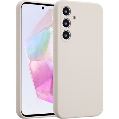 Accezz Liquid Silicone Backcover voor de Samsung Galaxy A35 - Stone Accezz Liquid Silicone Backcover voor de Samsung Galaxy A35 - Stone