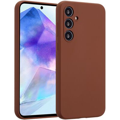 Accezz Liquid Silicone Backcover voor de Samsung Galaxy A55 - New Tea Brown Accezz Liquid Silicone Backcover voor de Samsung Galaxy A55 - New Tea Brown