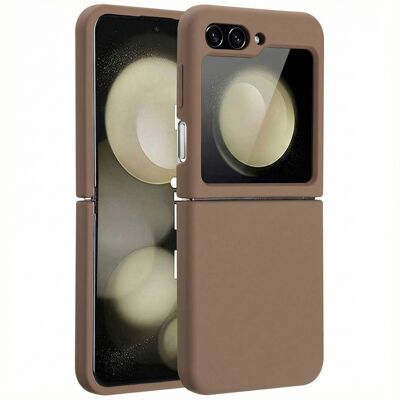 Accezz Liquid Silicone Backcover met MagSafe voor de Samsung Galaxy Z Flip 5 - Lichtbruin Accezz Liquid Silicone Backcover met MagSafe voor de Samsung Galaxy Z Flip 5 - Lichtbruin