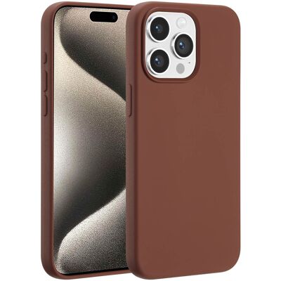 Accezz Liquid Silicone Backcover met MagSafe voor de Apple iPhone 15 Pro Max - New Tea Brown Accezz Liquid Silicone Backcover met MagSafe voor de Apple iPhone 15 Pro Max - New Tea Brown
