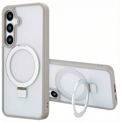 Accezz Ring Stand Backcover met MagSafe voor de Samsung Galaxy S24 - Grijs Accezz Ring Stand Backcover met MagSafe voor de Samsung Galaxy S24 - Grijs