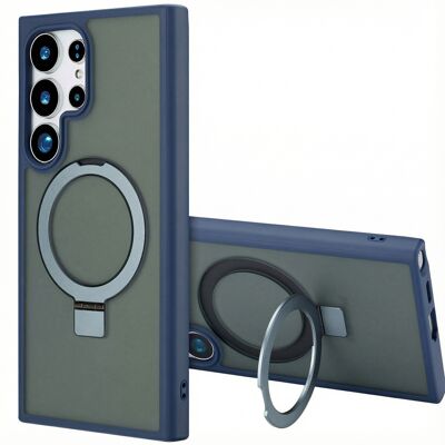 Accezz Ring Stand Backcover met MagSafe voor de Samsung Galaxy S24 Ultra - Blauw Accezz Ring Stand Backcover met MagSafe voor de Samsung Galaxy S24 Ultra - Blauw
