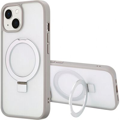Accezz Ring Stand Backcover met MagSafe voor de Apple iPhone 15 - Grijs Accezz Ring Stand Backcover met MagSafe voor de Apple iPhone 15 - Grijs