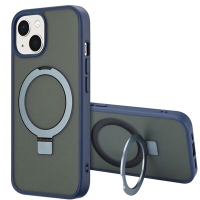 Accezz Ring Stand Backcover met MagSafe voor de Apple iPhone 15 - Blauw Accezz Ring Stand Backcover met MagSafe voor de Apple iPhone 15 - Blauw