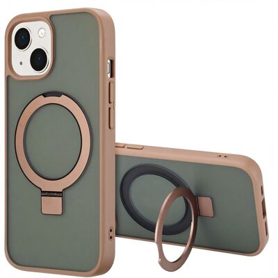 Accezz Ring Stand Backcover met MagSafe voor de Apple iPhone 15 - Bruin Accezz Ring Stand Backcover met MagSafe voor de Apple iPhone 15 - Bruin