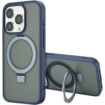 Accezz Ring Stand Backcover met MagSafe voor de Apple iPhone 15 Pro - Blauw Accezz Ring Stand Backcover met MagSafe voor de Apple iPhone 15 Pro - Blauw