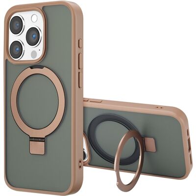 Accezz Ring Stand Backcover met MagSafe voor de Apple iPhone 15 Pro - Bruin Accezz Ring Stand Backcover met MagSafe voor de Apple iPhone 15 Pro - Bruin