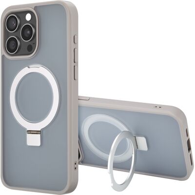Accezz Ring Stand Backcover met MagSafe voor de Apple iPhone 15 Pro Max - Grijs Accezz Ring Stand Backcover met MagSafe voor de Apple iPhone 15 Pro Max - Grijs