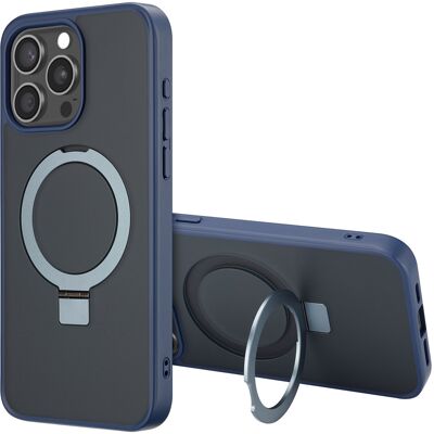 Accezz Ring Stand Backcover met MagSafe voor de Apple iPhone 15 Pro Max - Blauw Accezz Ring Stand Backcover met MagSafe voor de Apple iPhone 15 Pro Max - Blauw