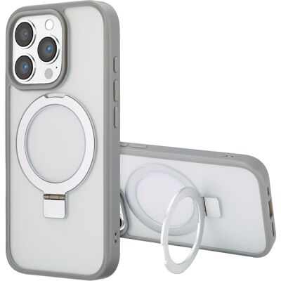 Accezz Ring Stand Backcover met MagSafe voor de Apple iPhone 16 Pro - Grijs Accezz Ring Stand Backcover met MagSafe voor de Apple iPhone 16 Pro - Grijs