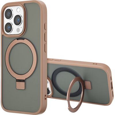 Accezz Ring Stand Backcover met MagSafe voor de Apple iPhone 16 Pro Max - Bruin Accezz Ring Stand Backcover met MagSafe voor de Apple iPhone 16 Pro Max - Bruin