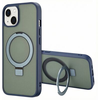 Accezz Ring Stand Backcover met MagSafe voor de Apple iPhone 14 - Blauw Accezz Ring Stand Backcover met MagSafe voor de Apple iPhone 14 - Blauw