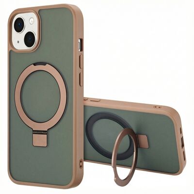 Accezz Ring Stand Backcover met MagSafe voor de Apple iPhone 14 - Bruin Accezz Ring Stand Backcover met MagSafe voor de Apple iPhone 14 - Bruin