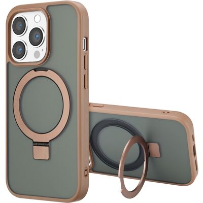 Accezz Ring Stand Backcover met MagSafe voor de Apple iPhone 14 Pro Max - Bruin Accezz Ring Stand Backcover met MagSafe voor de Apple iPhone 14 Pro Max - Bruin