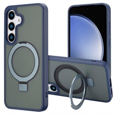Accezz Ring Stand Backcover met MagSafe voor de Samsung Galaxy S25 - Blauw Accezz Ring Stand Backcover met MagSafe voor de Samsung Galaxy S25 - Blauw