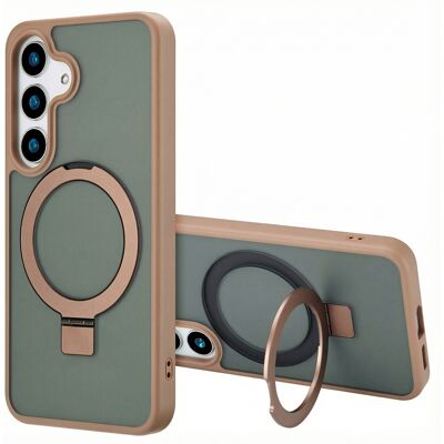 Accezz Ring Stand Backcover met MagSafe voor de Samsung Galaxy S25 - Bruin Accezz Ring Stand Backcover met MagSafe voor de Samsung Galaxy S25 - Bruin