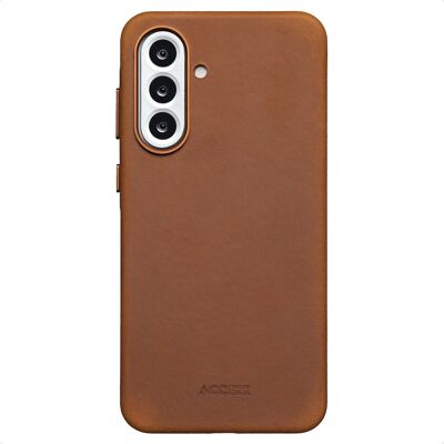 Accezz Vintage Leather Magsafe Backcover voor de Samsung Galaxy A56 - Tabacco Cognac Accezz Vintage Leather Magsafe Backcover voor de Samsung Galaxy A56 - Tabacco Cognac