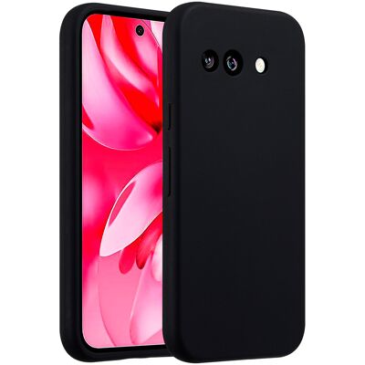 Accezz Liquid Silicone Backcover voor de Google Pixel 9A - Zwart Accezz Liquid Silicone Backcover voor de Google Pixel 9A - Zwart