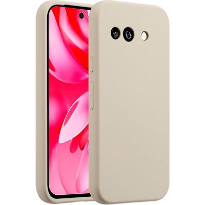 Accezz Liquid Silicone Backcover voor de Google Pixel 9A - Stone Accezz Liquid Silicone Backcover voor de Google Pixel 9A - Stone