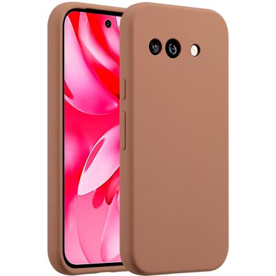 Accezz Liquid Silicone Backcover voor de Google Pixel 9A - Lichtbruin Accezz Liquid Silicone Backcover voor de Google Pixel 9A - Lichtbruin