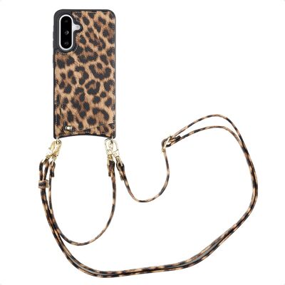 Selencia Nova Telefoonhoes met Koord en Pashouder voor de Samsung Galaxy A36 / A56 - Leopard Selencia Nova Telefoonhoes met Koord en Pashouder voor de Samsung Galaxy A36 / A56 - Leopard