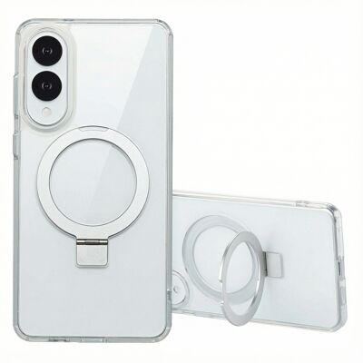 Accezz Ring Stand Backcover met MagSafe voor de Samsung Galaxy S25 Edge - Transparant Accezz Ring Stand Backcover met MagSafe voor de Samsung Galaxy S25 Edge - Transparant